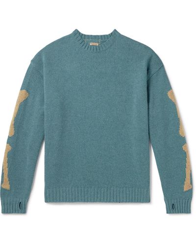 Kapital 5g Intarsia Wool Sweater - Blue