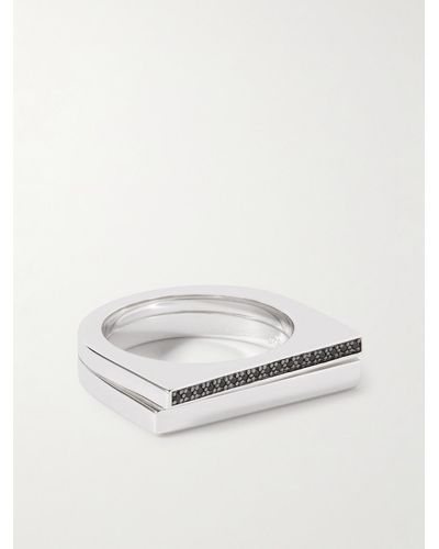 Tom Wood Step Pinkie Spinel And Rhodium-plated Silver Ring - White
