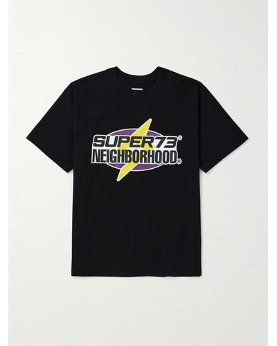 Neighborhood Super73 Logo-print Cotton-jersey T-shirt - Black