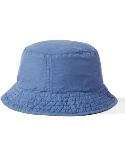 C.P. Company Logo-embroidered Garment-dyed Chrome-r Bucket Hat - Blue