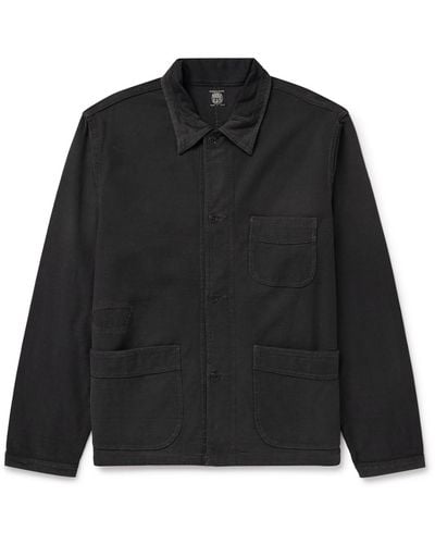 RRL Mickey Distressed Cotton Jacket - Black