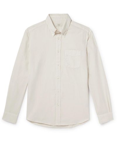Altea Ivy Button-down Washed Lyocell And Cotton-blend Twill Shirt - White
