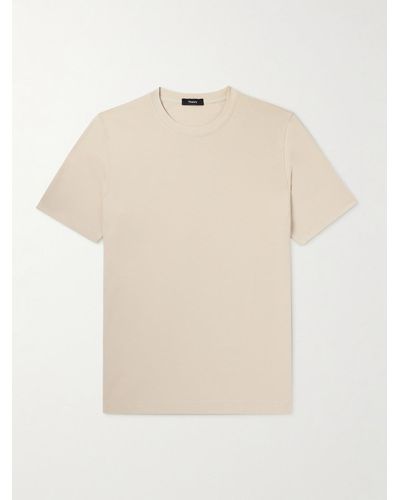 Theory Ryder Stretch-jersey T-shirt - Natural