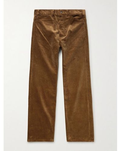 L.E.J Straight-leg Cotton-corduroy Trousers - Brown