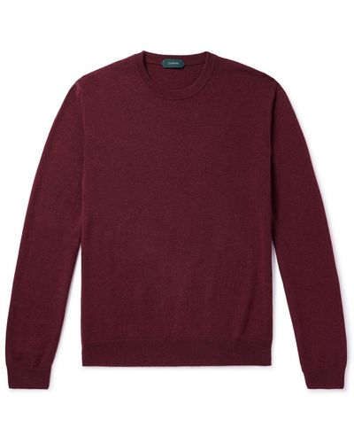 Incotex Zanone Slim-fit Wool Sweater - Red