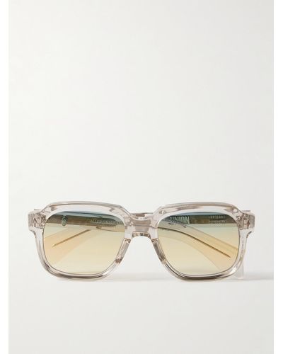 Jacques Marie Mage Union D-frame Acetate And Silver-tone Sunglasses - Natural