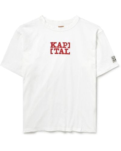 Kapital Rookie Logo-print Cotton-jersey T-shirt - White