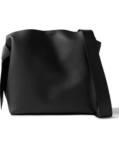 Acne Studios Musubi Knotted Leather Tote Bag - Black