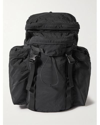 ARKET Ash Webbing And Mesh-trimmed Crinkled-shell Backpack - Black