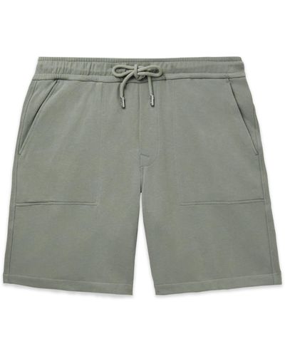 MR P. Straight-leg Cotton-jersey Drawstring Shorts - Gray
