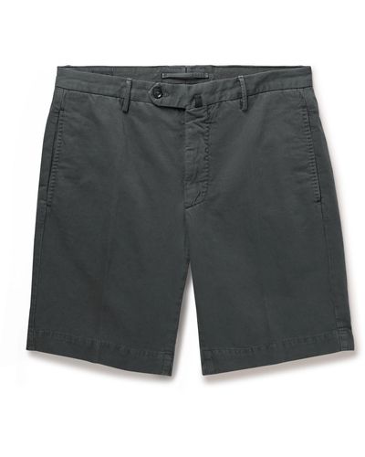 Incotex Venezia 1951 Straight-leg Cotton-blend Twill Bermuda Shorts - Gray