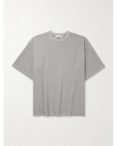 Frankie Shop Eliott Textured Stretch-jersey T-shirt - Grey