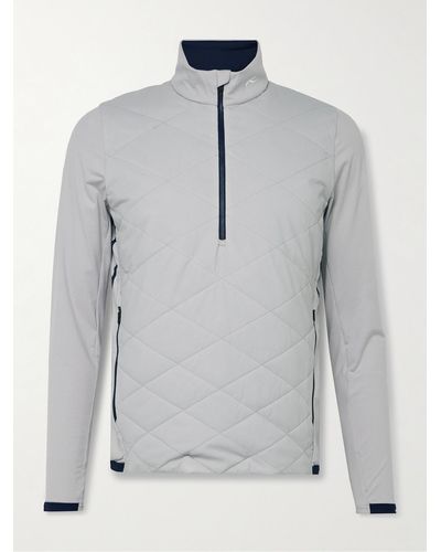 Kjus Release Quilted Shell And Jersey Half-zip Golf Jacket - Grey