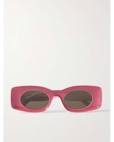 Loewe Paula's Ibiza Rectangular-frame Acetate Sunglasses - Pink