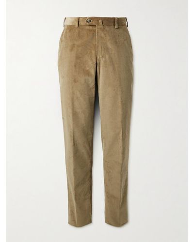 Loro Piana Straight-leg Cotton-corduroy Trousers - Natural