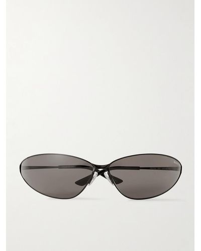 Balenciaga Cat-eye Metal Sunglasses - Grey