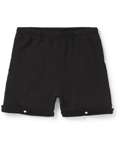 Les Tien Straight-leg Cotton-jersey Shorts - Black
