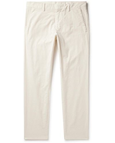 NN07 Theo 1322 Straight-leg Organic Cotton-blend Corduroy Pants - Natural