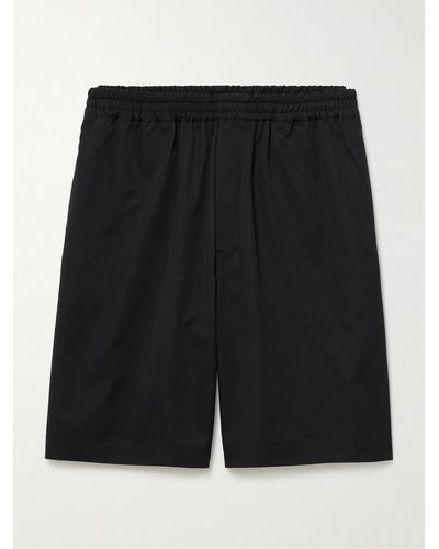 Rohe Wide-leg Cotton-twill Shorts - Black