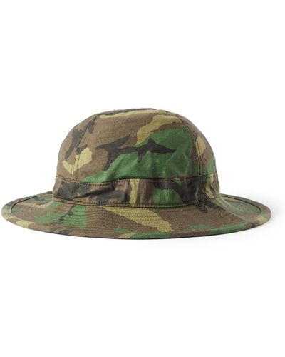 Orslow Camouflage-print Cotton-canvas Bucket Hat - Green