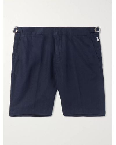 Orlebar Brown Norwich Slim-Fit Linen Shorts - Blu