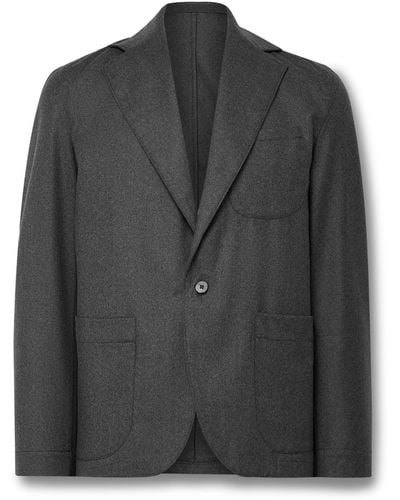STÒFFA Wool-flannel Suit Jacket - Black
