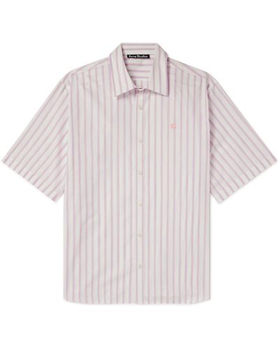 Acne Studios Sarlie Striped Cotton-poplin Shirt - White