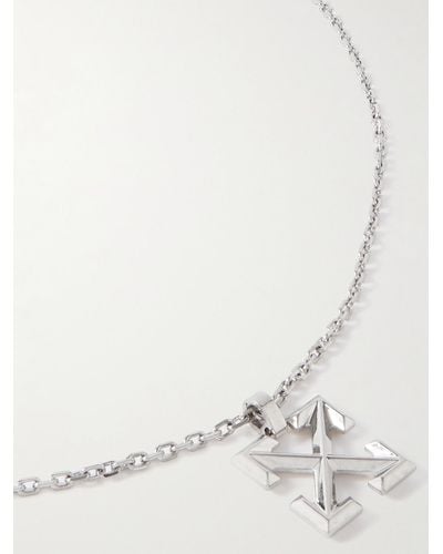 Off-White c/o Virgil Abloh Arrow Silver-tone Chain Necklace - White