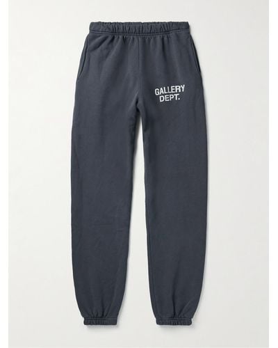 GALLERY DEPT. Tapered Logo-print Cotton-jersey Joggers - Black