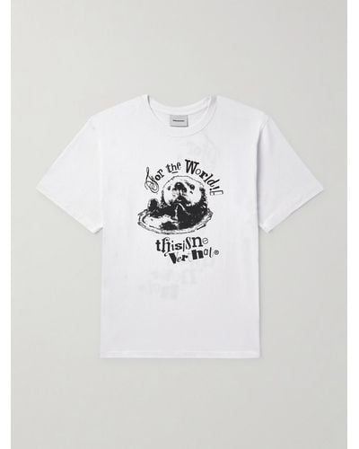 thisisneverthat Otter Logo-print Cotton-jersey T-shirt - White