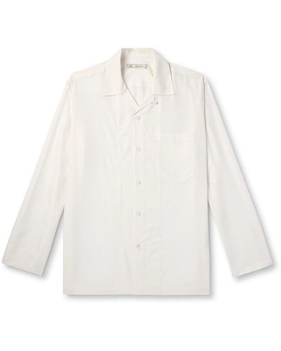 Umit Benan Camp-collar Silk Shirt - White