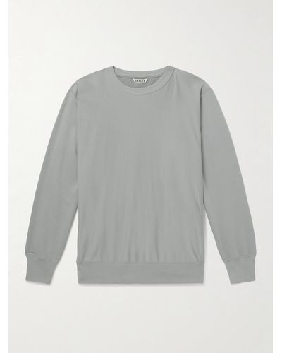 AURALEE Cotton-jersey Sweatshirt - Grey