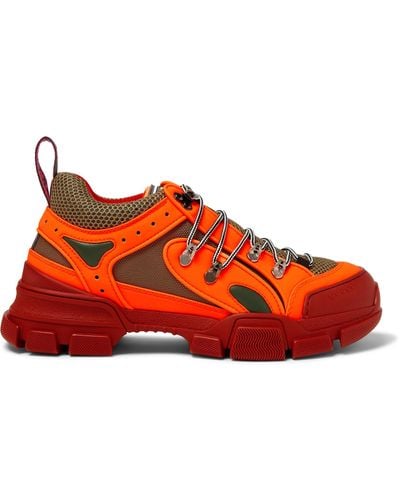 Gucci Orange Flashtrek Sneakers