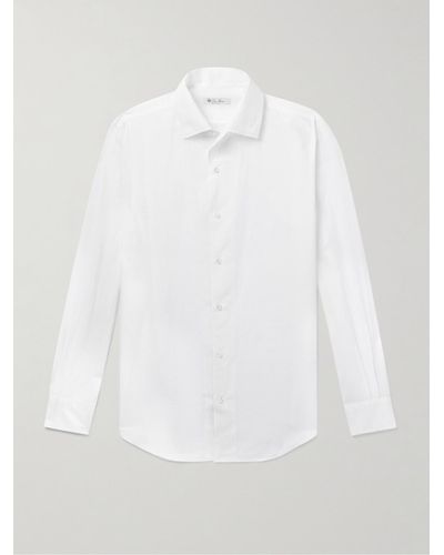 Loro Piana André Linen And Cotton-blend Shirt - White