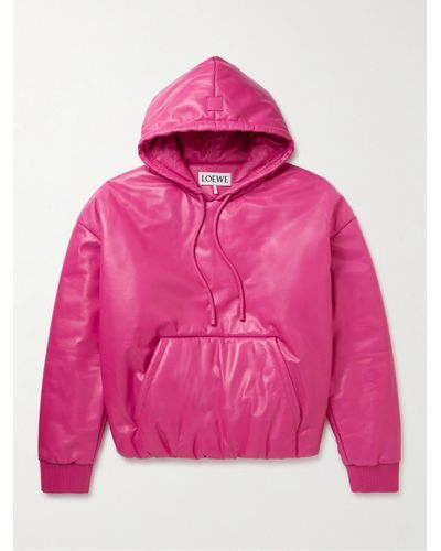 Loewe Leather Hoodie - Pink