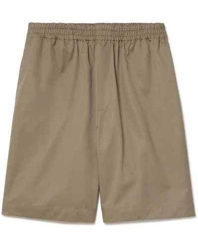 Rohe Wide-leg Cotton-twill Shorts - Green
