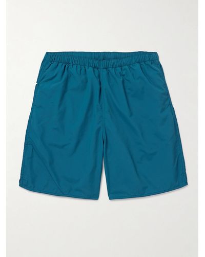 Beams Plus Weit geschnittene Shorts aus Nylon-Ripstop - Blau