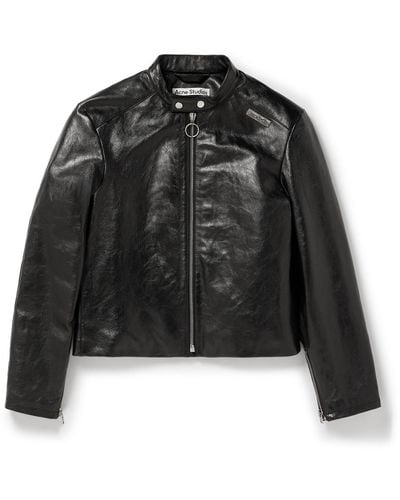 Acne Studios Leather Biker Jacket - Black