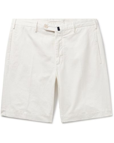 Incotex Venezia 1951 Straight-leg Cotton-blend Bermuda Shorts - White