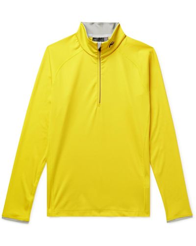 Kjus Feel Slim-fit Stretch-jersey Half-zip Ski Mid-layer - Yellow