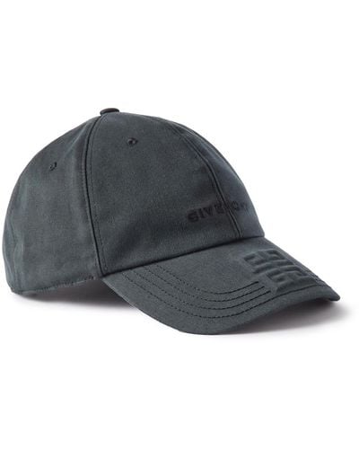 Givenchy Logo-embroidered Embossed Cotton-twill Baseball Cap - Gray