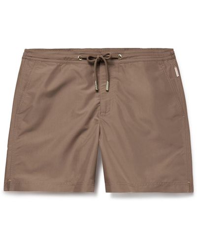 Orlebar Brown Bulldog Straight-leg Mid-length Swim Shorts - Brown