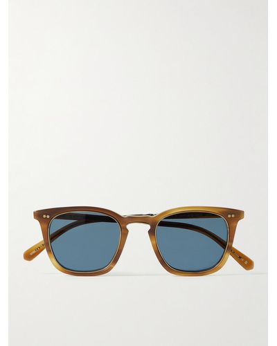 Mr. Leight Getty Ii S D-frame Tortoiseshell Matte-acetate Polarised Sunglasses - Blue