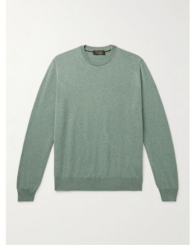 Loro Piana Slim-fit Baby Cashmere Sweater - Green