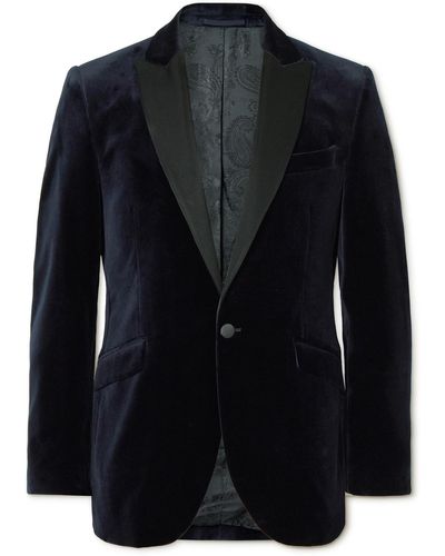 Favourbrook Cotton-velvet Tuxedo Jacket - Black