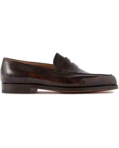 John Lobb Lopez Leather Penny Loafers - Brown