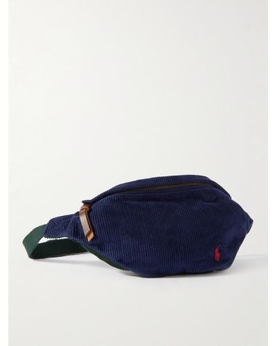 Polo Ralph Lauren Colour-block Corduroy Belt Bag - Blue