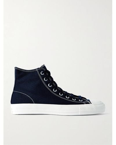 Converse Chuck Taylor Pro High-Top-Sneakers aus Canvas - Blau