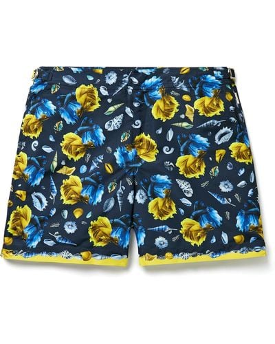 Orlebar Brown Bulldog Ocean Slim-fit Short-length Printed Swim Shorts - Blue