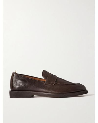 Officine Creative Opera Full-grain Leather Penny Loafers - Brown